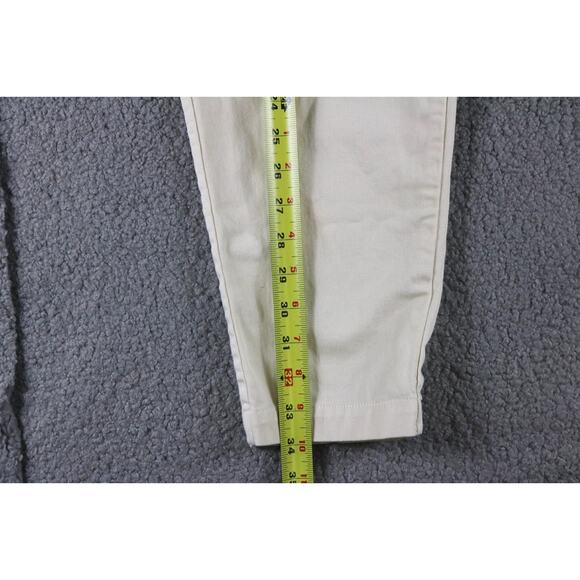 Pact Pants Womens Medium Beige Khaki Chino Organic Cotton Zip Elastic Waist - Picture 5 of 7